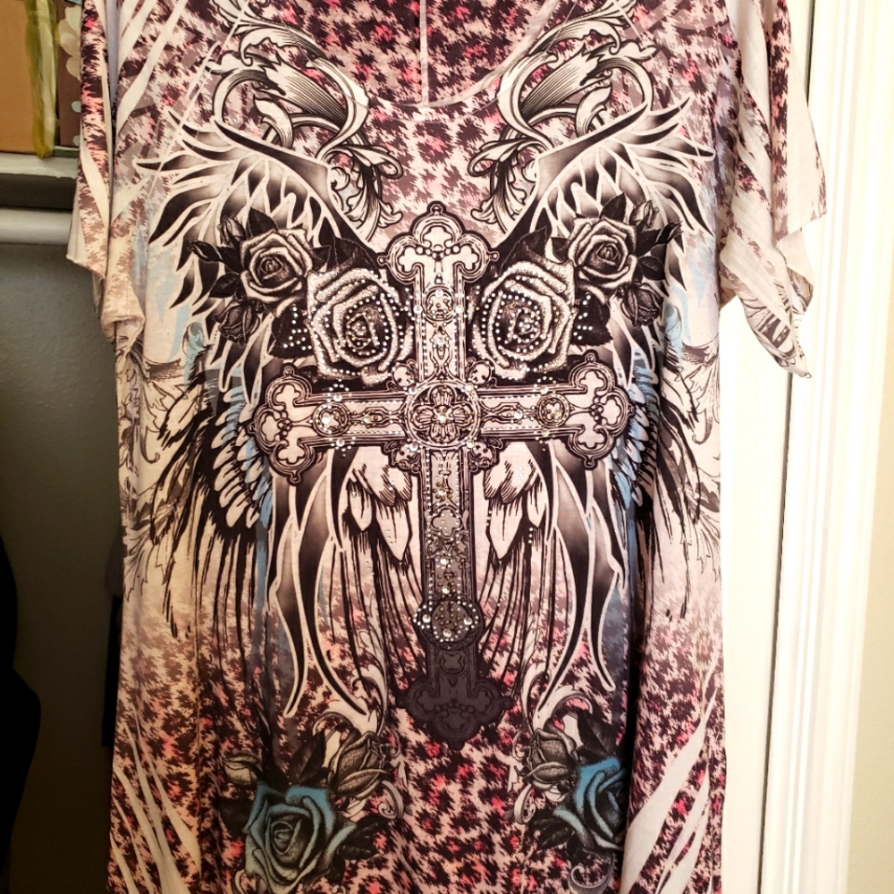 Women's 1XL Cross Blouse